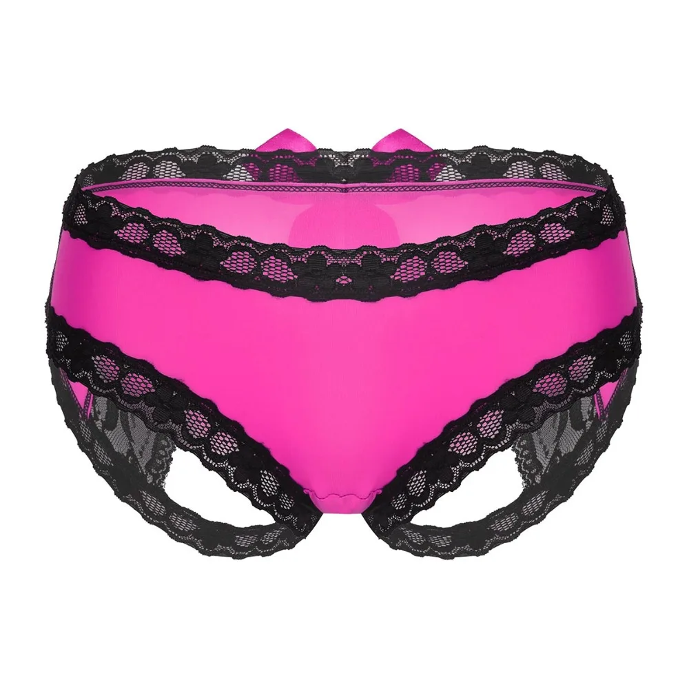 Женское нижнее белье мужские трусики бикини нижнее белье с открытым прикладом кружево Бант полупрозрачное женские стринги Нижнее белье с кружевной отделкой
