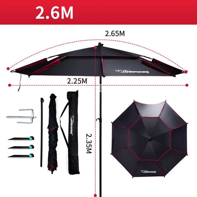 2.0-2.6M Parasol Fishing Umbrella Outdoor Camping Use Detachable Adjustment Direction Sun Shade Rainproof outdoor chairs Outdoor Furniture