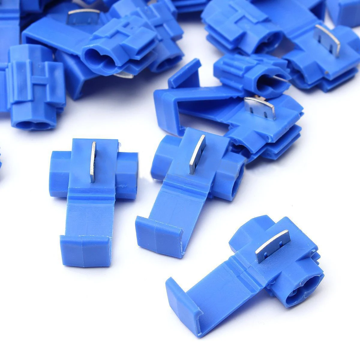 100pcs Electrical Wire Cable Quick Splice Lock Terminal Connectors Crimp Set AWG 22-10 0.5-6.0mm2