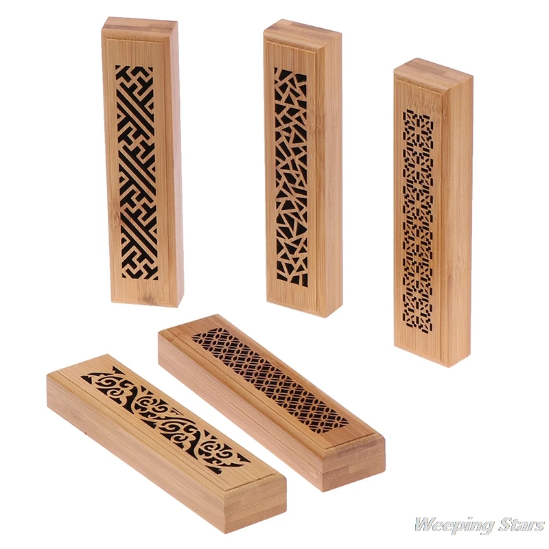 1Pc Bamboo Wood Pan Incense Sandalwood Box Burning Joss Insence Burner Ash Catcher | Дом и сад