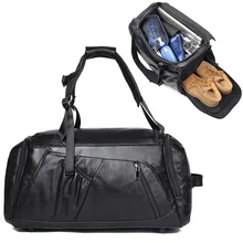 Натуральная кожа коровы дорожная сумка для мужчин и женщин большой емкости Мягкая Повседневная дорожная сумка многофункциональный большой Бизнес багаж, для отпуска сумка