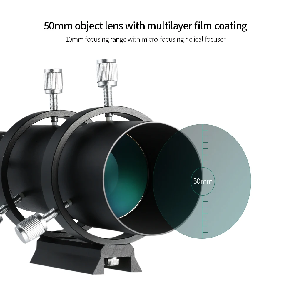 Декоративные телескопы 50 мм направляющая область Finderscope для астрономического телескопа 200 мм фокусное расстояние Guidescope с винтовой фокусировкой