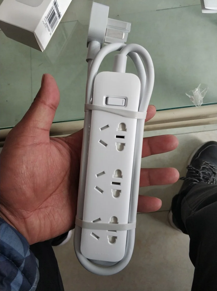 Original Xiaomi Mijia Power Strip 1.8m Cable 3 Extension Socket Power Converter Adapter Mi Electrical Socket Basic Version (22)