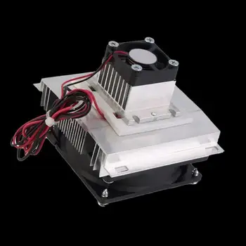 

60W Thermoelectric Peltier Refrigeration Cooling System Cooler Fan Heatsink DIY