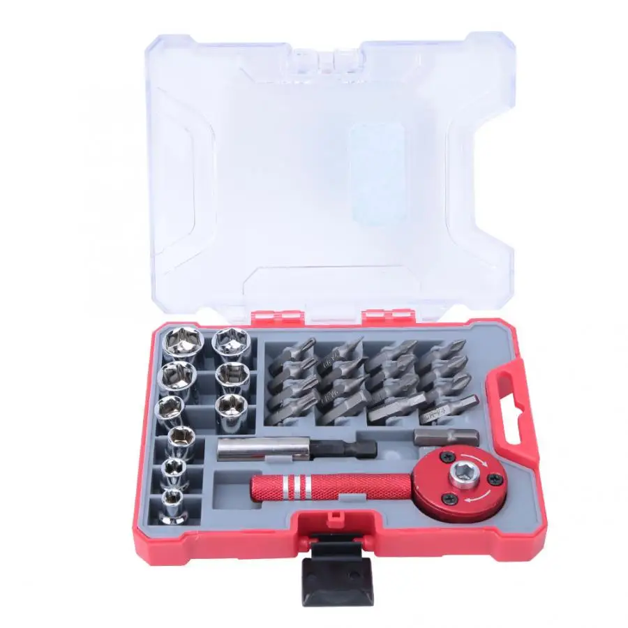 

28pcs Screwdriver Bit Tools Set Mini Ratchet Screwdriver Set Chrome Vanadium Steel Socket Bit Repair Hand Tool Tornavida Seti