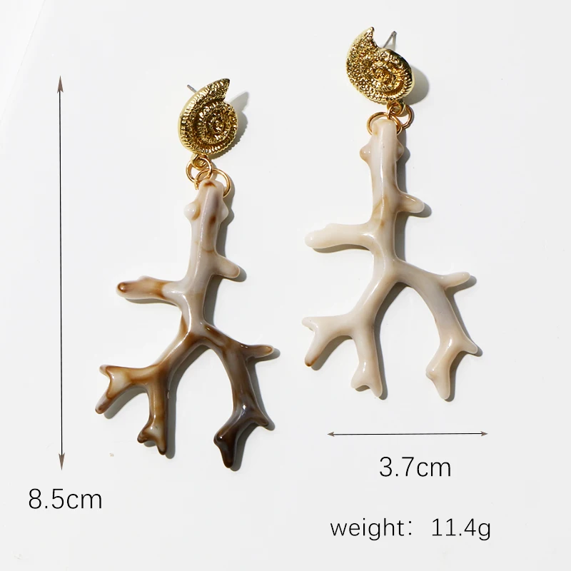 13 видов стилей Коми, новые модные Висячие полимерные серьги в виде ветки кораллового дерева для женщин, цветные специальные висячие серьги-капельки, ювелирное изделие C0326
