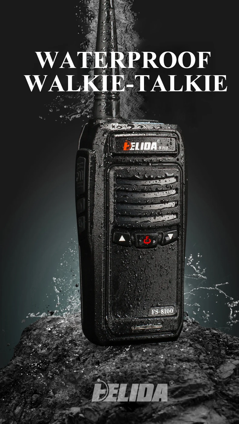 W2 way radio long range 3W UHF Band 400-480 MHz влагонепроницаемые Walkie Talkie с функцией будильника двухстороннее радио