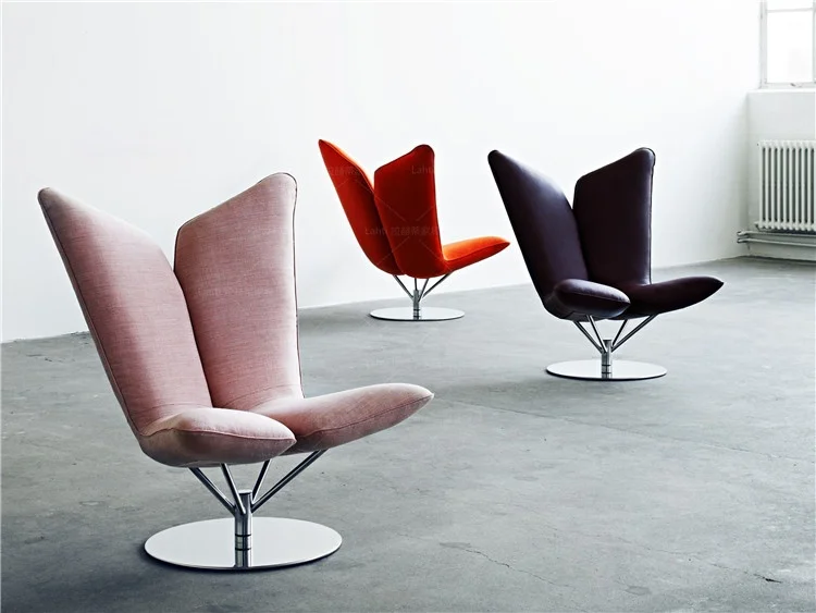 

Modern Leisure Fashion Chair Negotiation Light Luxury FRP Furniture Angel Chair Rotatable