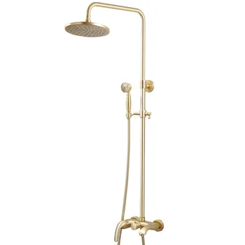 

gold shower set rain shower head set rainfall shower set 10inch shower panel brushed gold antique shower set brass shower