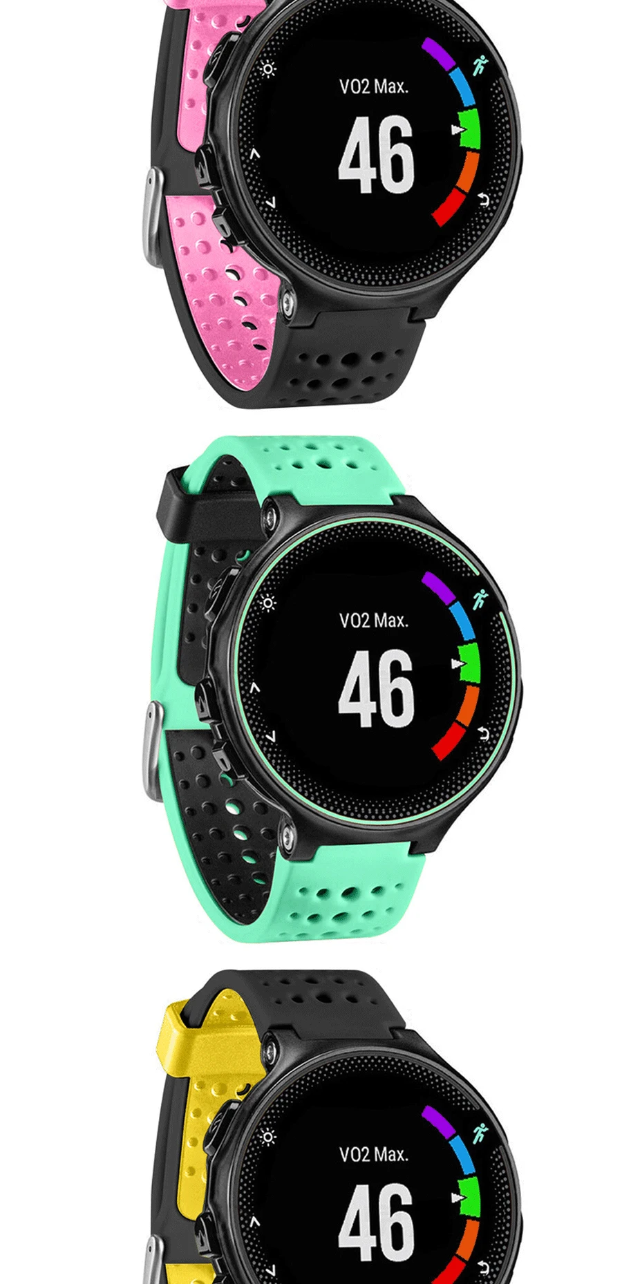 Мягкий силиконовый сменный ремешок для часов Garmin Forerunner 230 235 220 620 630 735 Smartwatch для занятий спортом на открытом воздухе