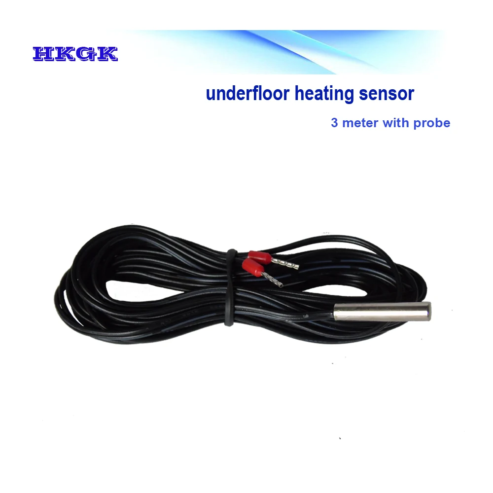 Black sensor Крытый 3 м кабель пол Датчик нагрева водонепроницаемый зонд - Цвет: Black sensor