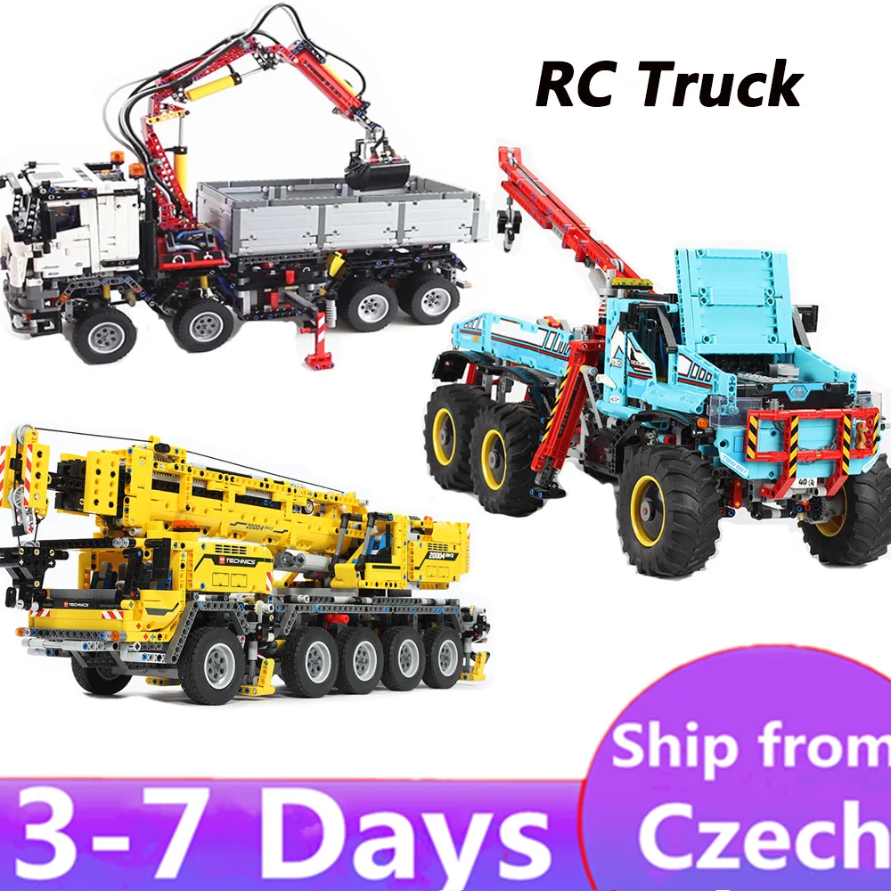 

Ship From Europe lepinblocks KING 20004 20005 20056 technic rc Motor power mobile crane MK Building Blocks 42070 42009 brick Toy