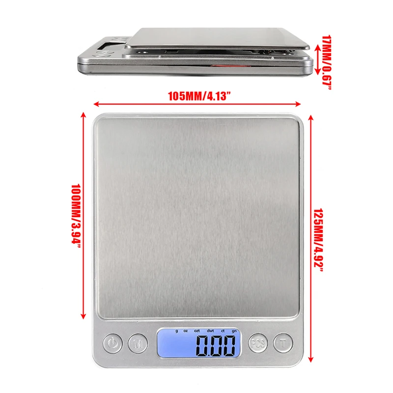 Mini Digital LCD Baking Kitchen Scales 3kg/0,1g Jewelry Weight Balance Scale Household Precision Electronic Scales