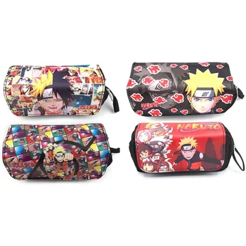 

2020NEW Anime Naruto Akatsuki PU Leather Pen Cosmetic Bags Pencil Hokage Cosplay Makeup Cases Collectible Purse Boys Girls Gift