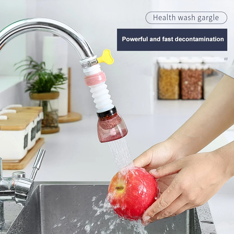 

Extendable Kitchen Faucet Splash Filter 360 Rotating Faucets Nozzle Save Water Bathroom PP Spiral Shower Sprayer Tap Accessories