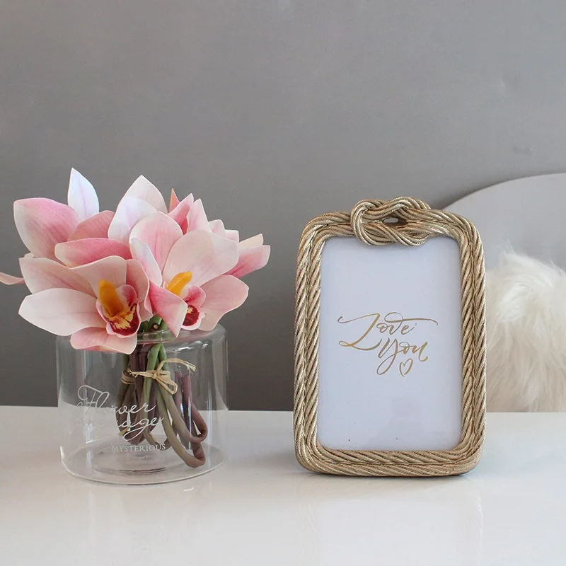 

Cadre Modern Simple 6-inch Rope Round Hanging Wall Decorative Picture Frame Picture Frame Set Stage Hand-made Resin Nordic