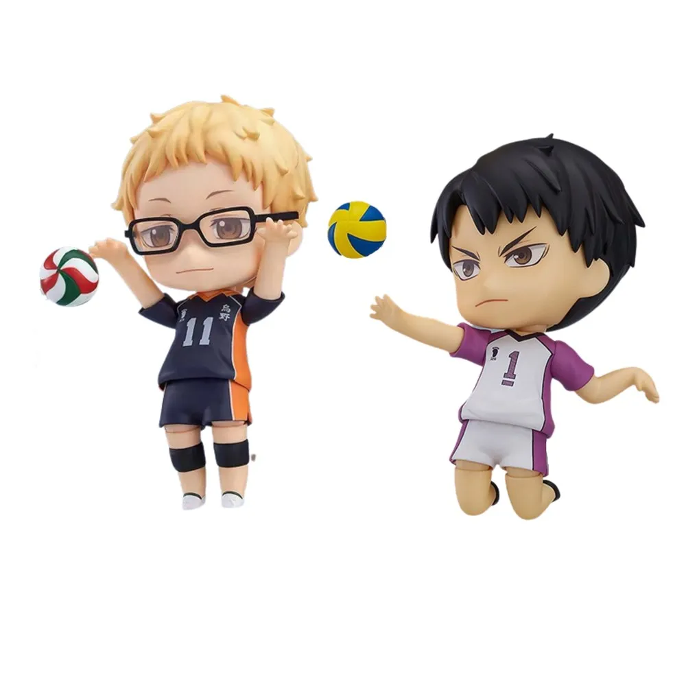 Haikyuu Anime Figures Ushijima Wakatoshi #789 Kei Tsukishima #616 Cute Toys Model Action Figurals Brinquedos Hinata Kenma Figma
