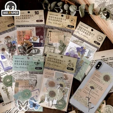Tarjeta de papel de colección de tiempo Mr.paper de 15 Uds., álbum de recortes/fabricación de tarjetas/proyecto de diario, etiqueta colgante de teléfono Retro DIY con agujeros para tarjetas