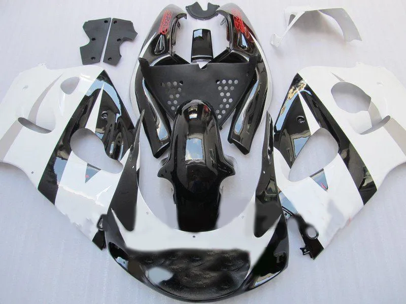 Белый черный обтекатель комплект для GSXR600 750 1996 1999 2000 GSXR750 GSX-R600 96 97 98 99 00 Обтекатели