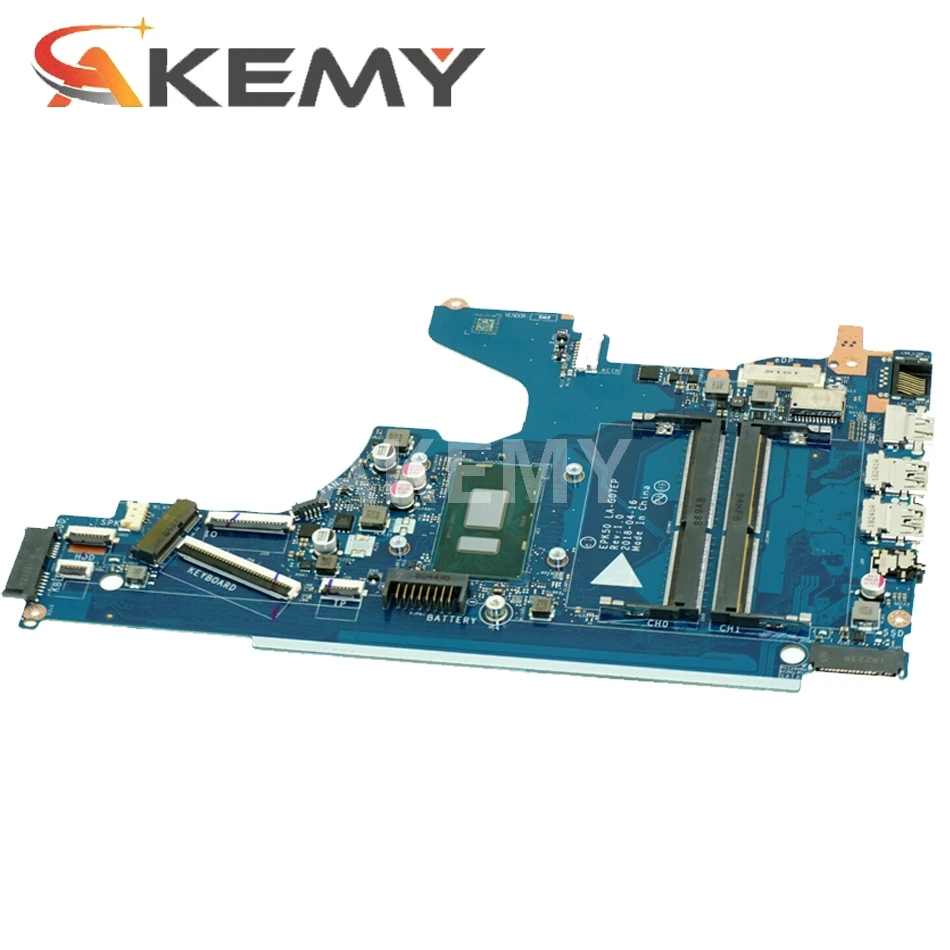 AKemy для For HP 15 DA материнская плата ноутбука с SR3LD/i3 7020u/CPU L20373 001 601 EPK50 Rev: 1 0 100%