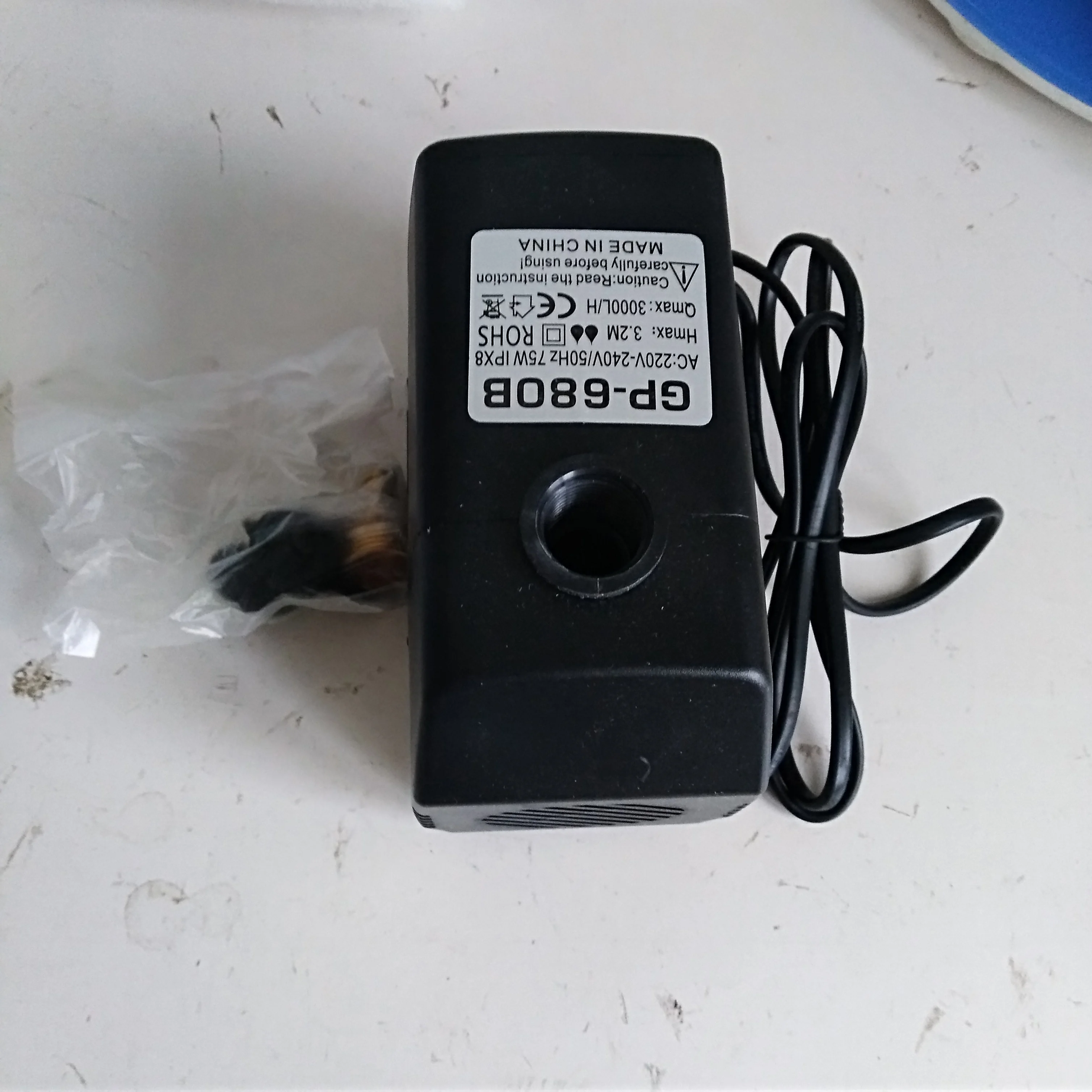 GP-680B 75W water pump and water tank for laser tube and laser machine cooling use