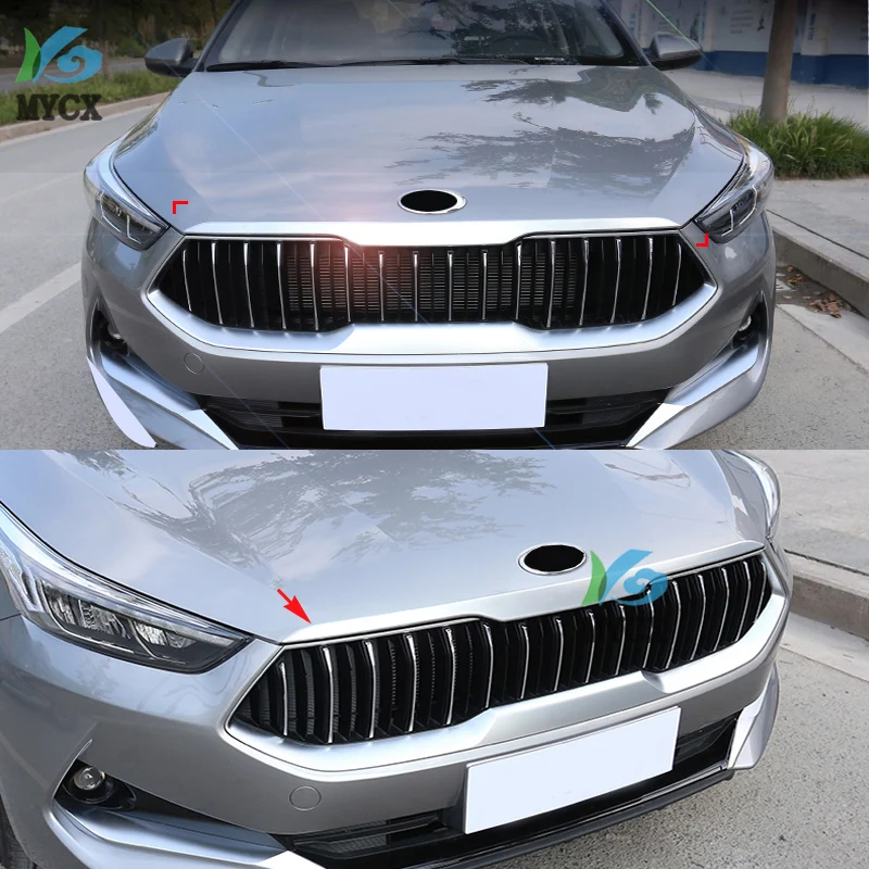 Для Kia Cerato, новое поколение K3, Хромированная передняя капот, решетка капота, гриль, крышка для губ, отделка, молдинг, гарнир, Стайлинг автомобиля