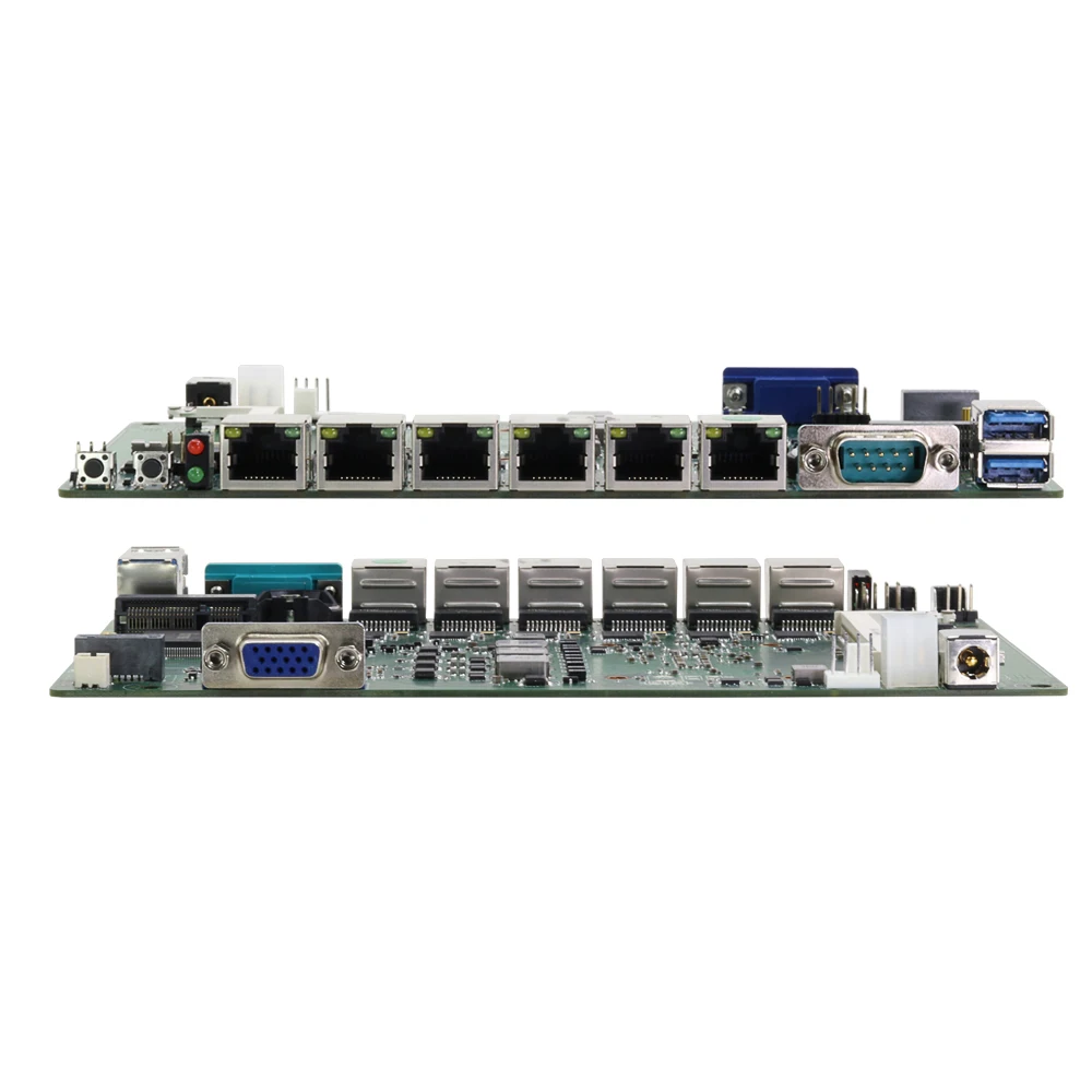 Intel Celeron 3855U Встроенная плата 6 LAN Intel 211AT NIC VGA RS232 2* USB3.0 DDR3L mSATA SATA для Pfsense Firewall AES-NI