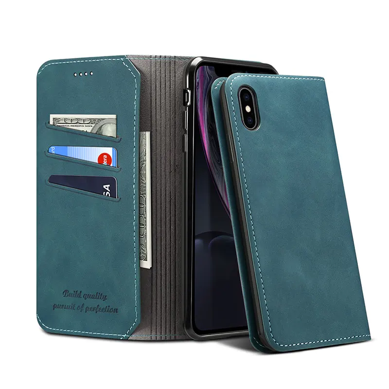 Бумажник Флип кожаный чехол для телефона iphone6 iphone7 iphone8plus iphoneX iphoneXS iPhone MAX слот для магнитных карт чехол подставка