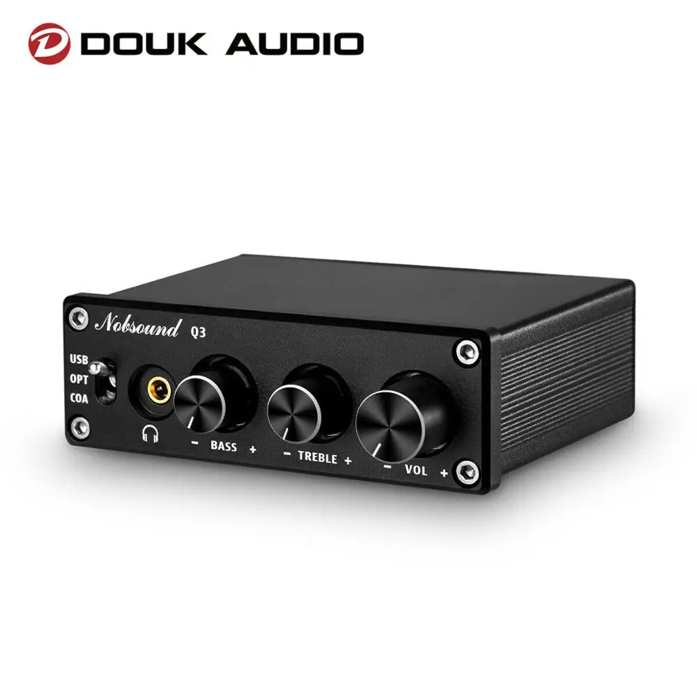 Douk Audio Q3 HiFi USB DAC Mini цифро-аналоговый преобразователь Coax/Opt - Цена: 4 255,59 руб.