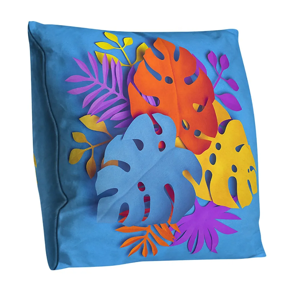 Ouneed Cushion Cover Art watercolor flowers prints Pillow Case Polyester Sofa Home Decors animeative cojines almofadas drop ship