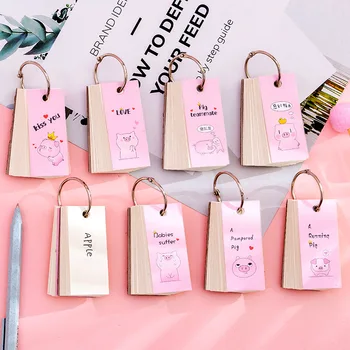 

Korea Style Portable Blank English Word Book Creative Mini Pocket Cute Pig Student Memo Pad Supply Office Supply New Arrive