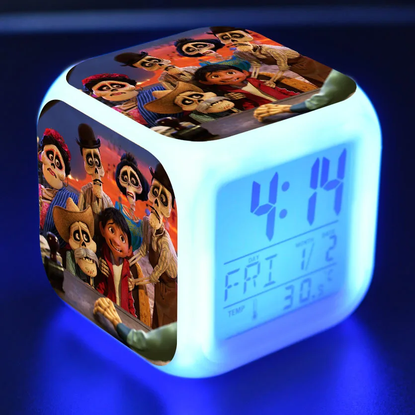 Мультяшный будильник для мальчиков детские игрушки Led reloj будильник, цифровой Электронные часы с будильником Пробуждение свет стол reveil wekker - Цвет: 3