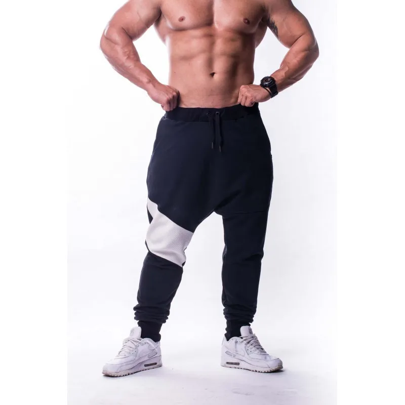 Модные мужские спортивные брюки, спортивные штаны, одноцветные эластичные повседневные свободные уличные мужские брюки для бега на шнурке