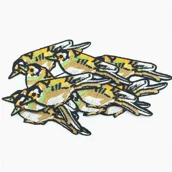 

100pcs Wholesale Birds Embroidered Patches Iron on Sewing Patches for kids Frock Bags Clothes Applique Decoration