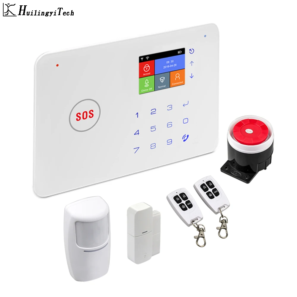 HuilingyiTech WiFi + GSM приложение управление домашней охранной сигнализации с датчиком