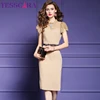 TESSCARA Women Summer Elegant Pencil Dress Festa High Quality Office Cocktail Party Robe Femme Lace Designer Vestidos Plus Size ► Photo 1/6