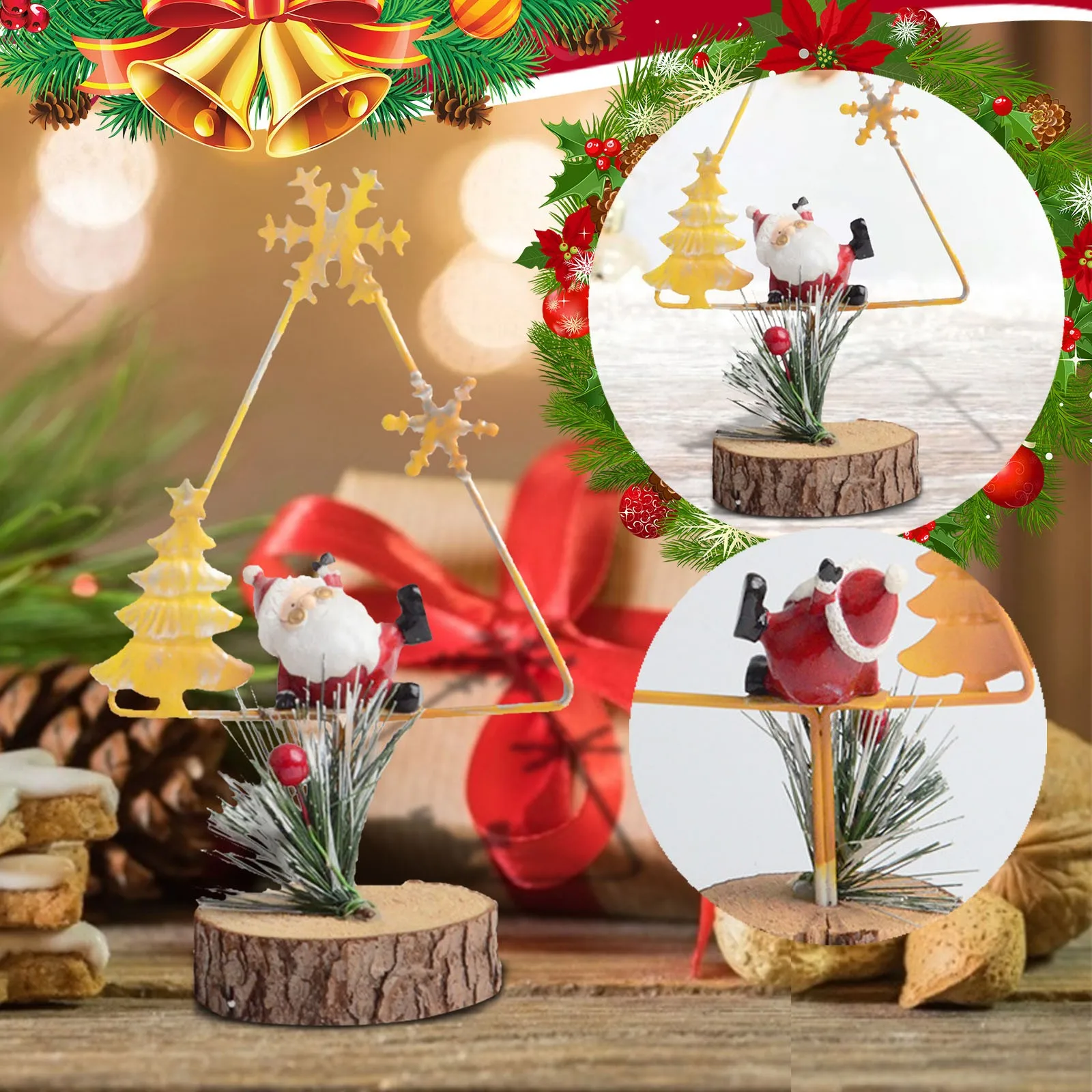 Christmas Series 2022 Retro Old Iron Ornaments Tripod Q Santa Claus Ornaments Of Christmas Series  Christmas 2022 New Year Decals For Home Decor #|Figurines & Miniatures| -  Aliexpress
