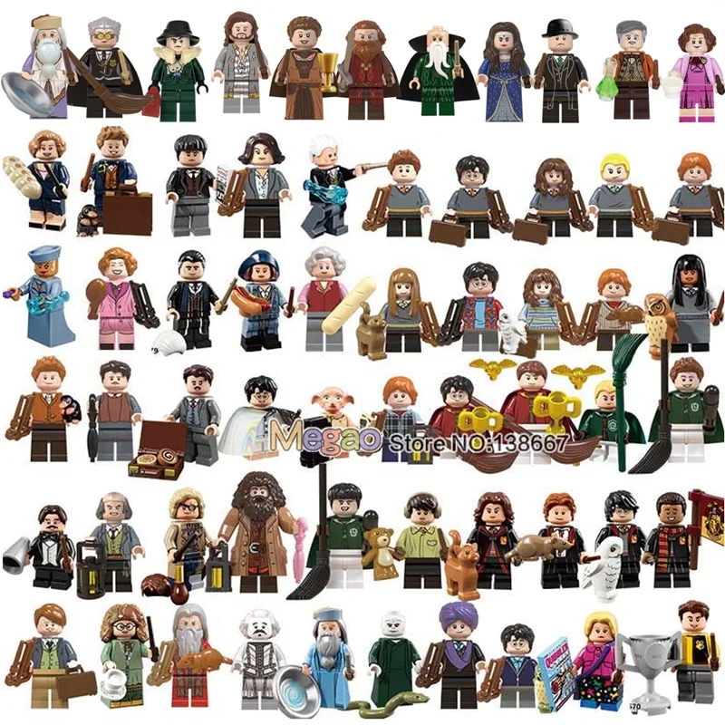 

Magic School Beasts Sirius Orion Dobby Snape Voldemort Ron Hermione Finnigan Hagrid Model building Blocks Toys For Children