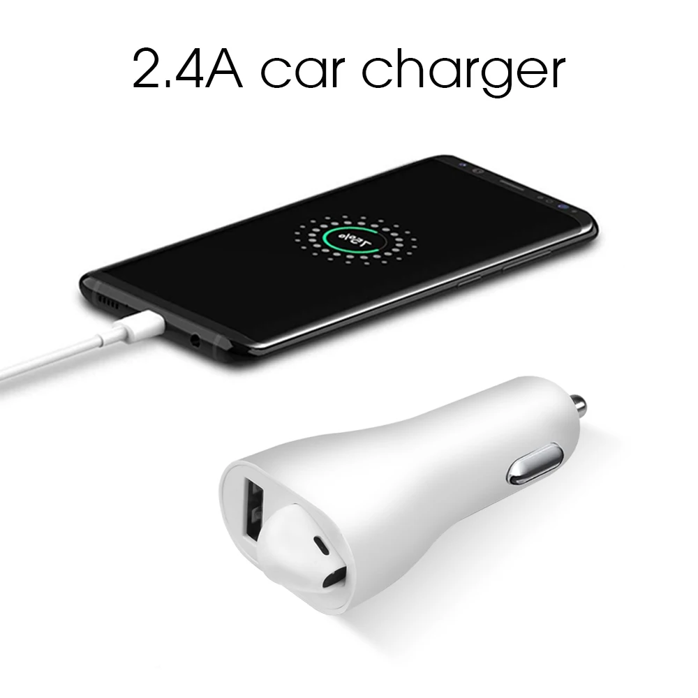 Kebidu 2.4A USB Автомобильное зарядное устройство адаптер с Bluetooth наушники гарнитура наушники-вкладыши с микрофоном громкой связи для Iphone samsung huawei