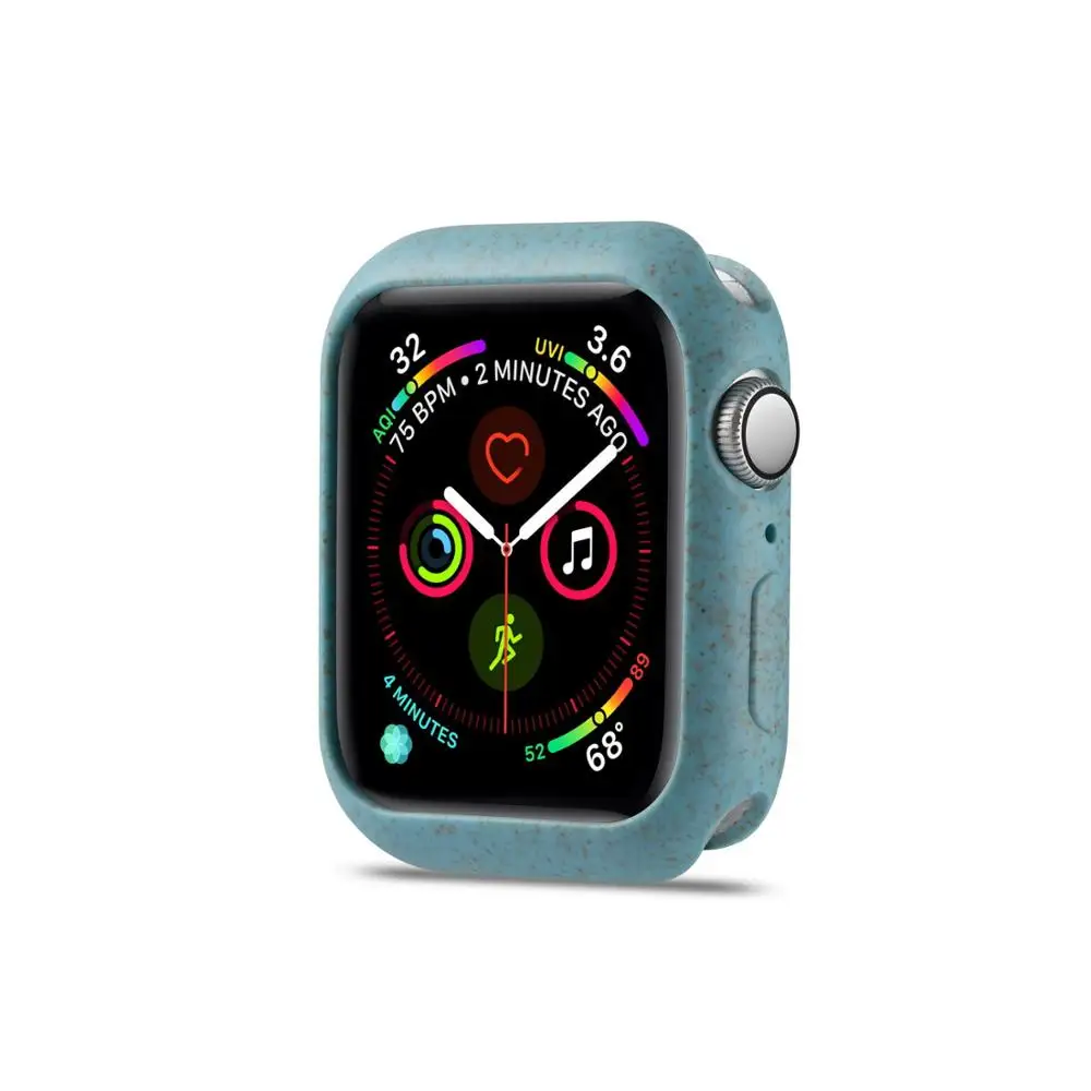 Яркий мягкий силиконовый чехол для Apple Watch 5, 40 мм, 744, 44 мм, защитный чехол для iWatch 4, 5, 40 мм, 44 мм, бампер для часов - Цвет: tea green