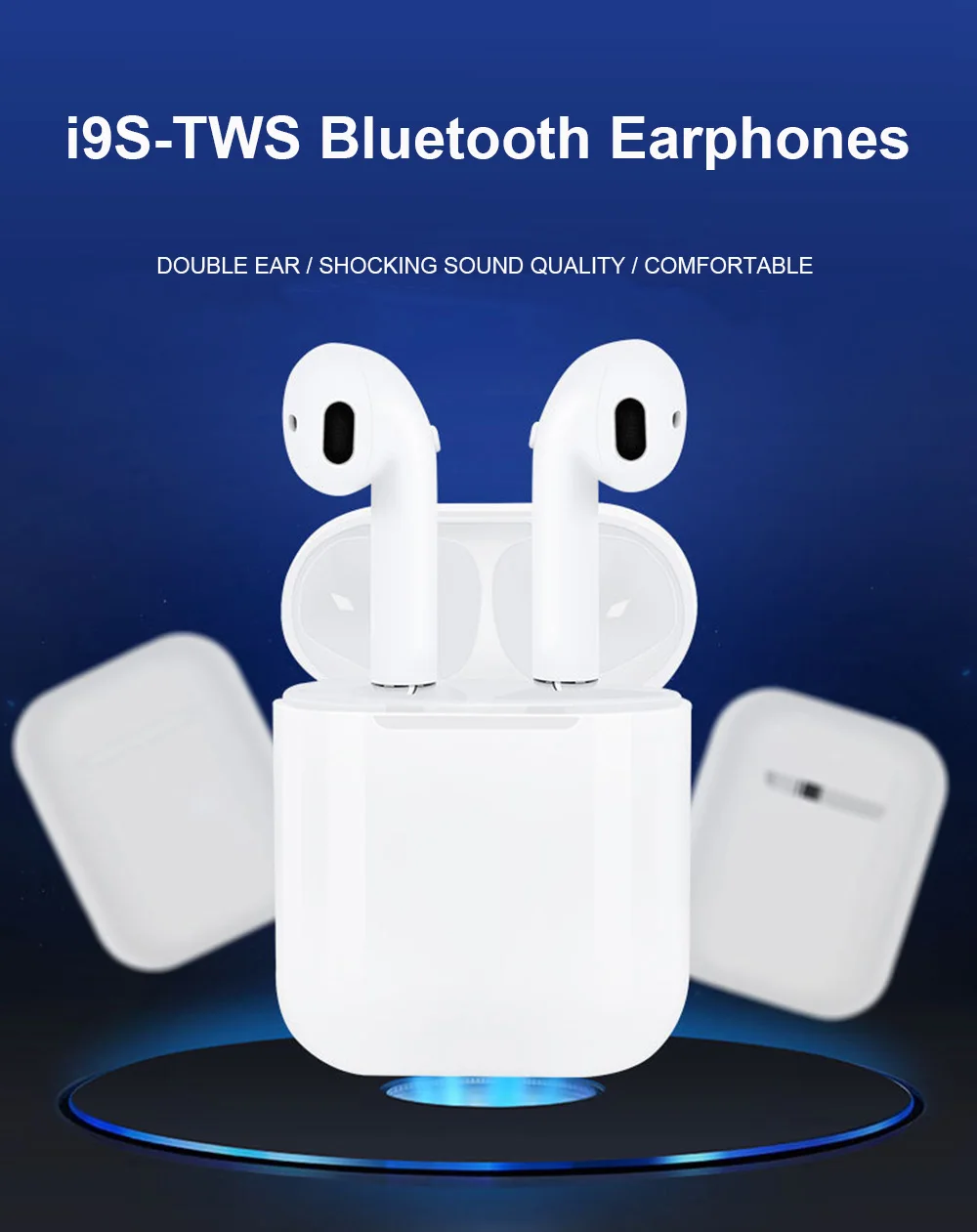 Bluetooth 5,0 мини наушники i9S TWS умные Беспроводные наушники с зарядным устройством гарнитура