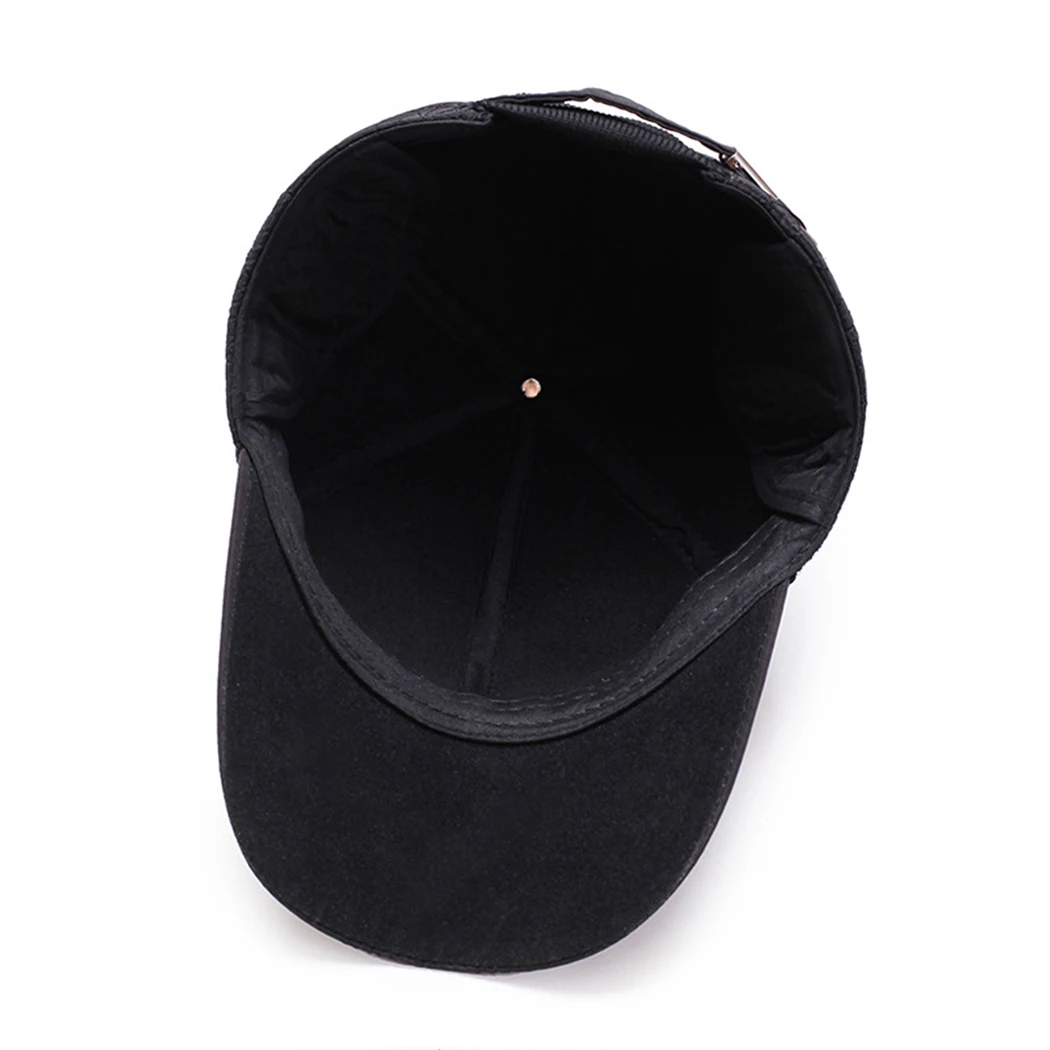 Теплая хлопковая утолщенная Кепка Snapback, Мужская зимняя модная бейсболка с ушками для мужчин, мужские головные уборы для отца, защитные наушники