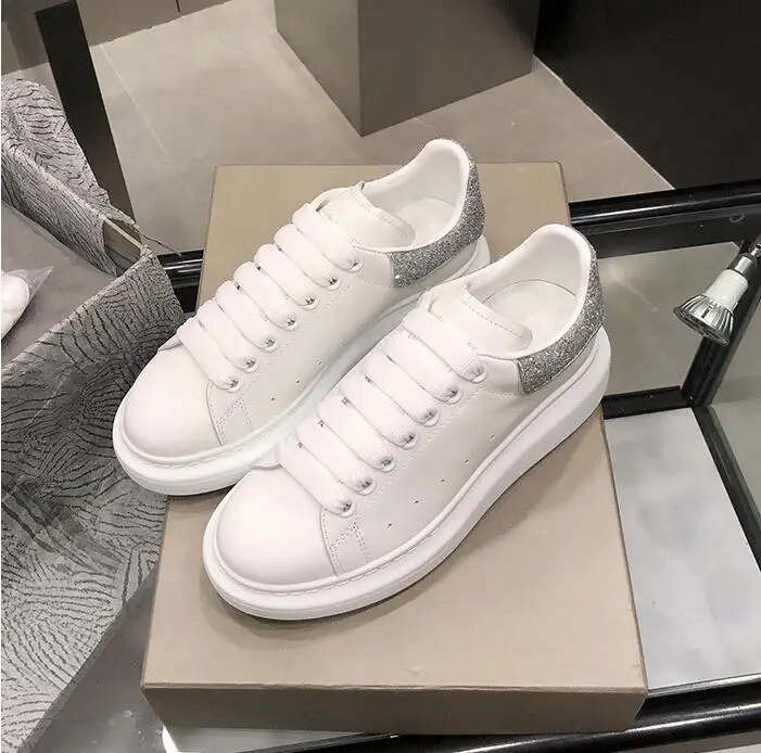 

Flash tail white shoes female leather platform shoes 2019 new wild sports shoes women