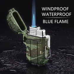 Outdoor Adventure Jet Torches Lighter Windproof & Waterproof Inflatable Gas Butane Cigarette Cigar Lighter Smoking Accessories