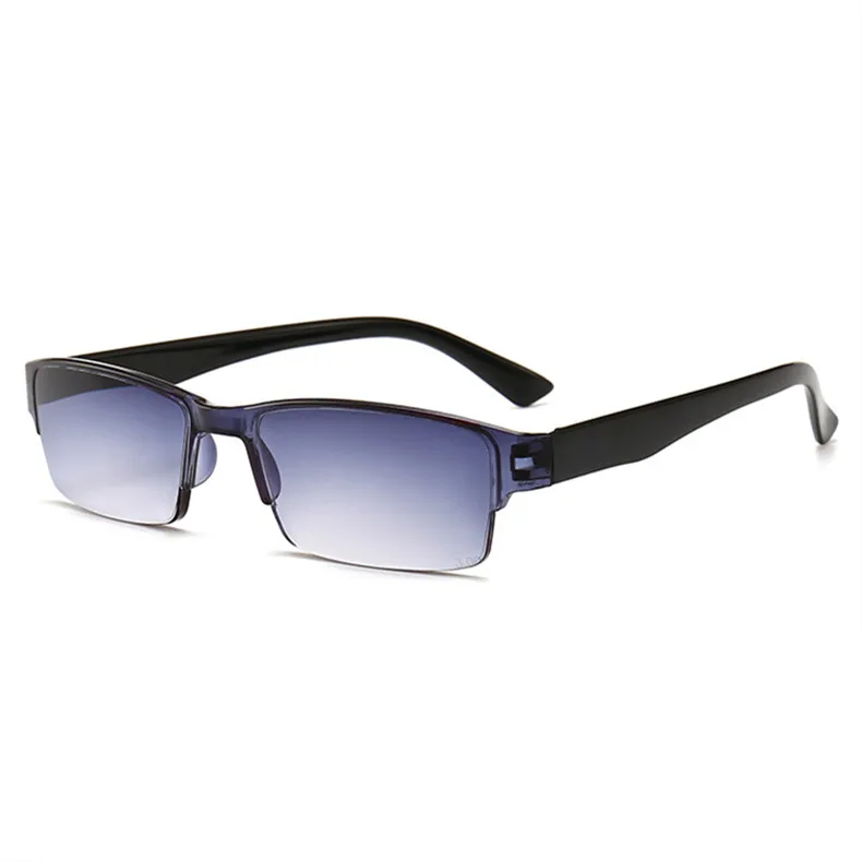 UVLAIK женские очки для чтения из смолы с полуоправой, мужские Ультра-светильник, очки для дальнозоркости, очки для дальнозоркости+ 1,0 1,5 2,0 2,5 3,0 - Цвет оправы: Black