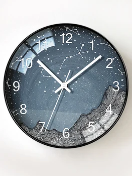 

Northern Europe Mute Clocks And Watches Wall Clock Hang The Wall Concise Modern A Living Room Atmosphere Household Originality