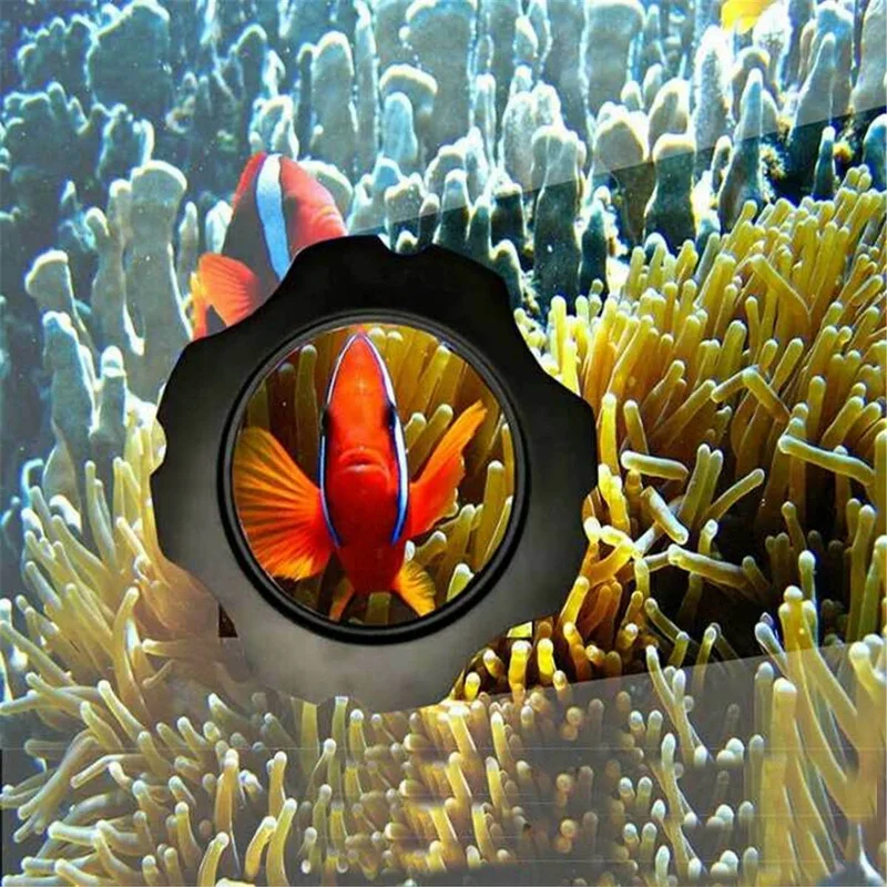 

2 in 1 Aquarium Magnifier Magnetic Glass Cleaner Fish Tank Cleaner Scraper Up To 15Mm