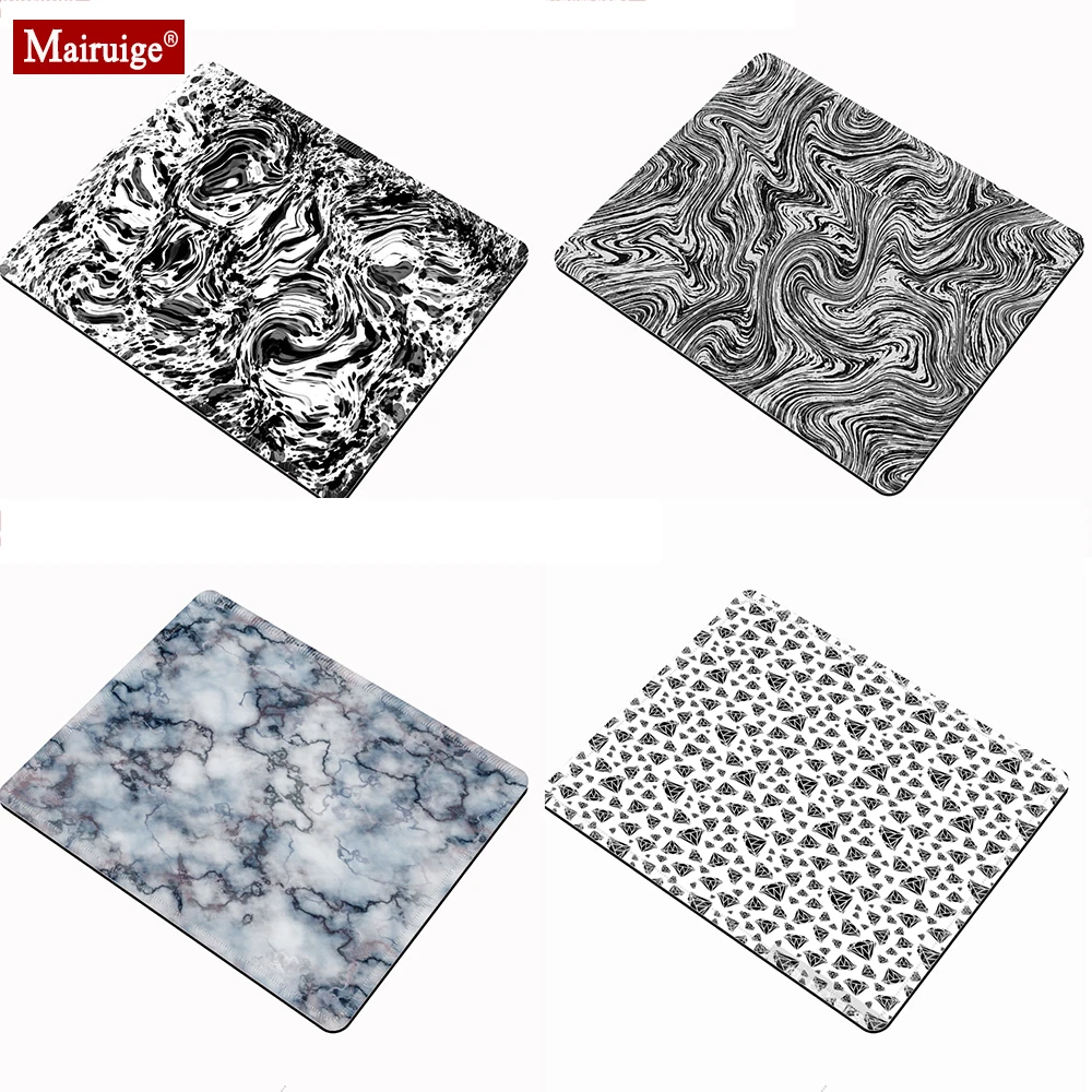 

Marble Pop Black And White Mouse Pad Pattern Simplicity Texture Small Mouse Mat Diy Custom Computer Pc Mousepad 18x20cm