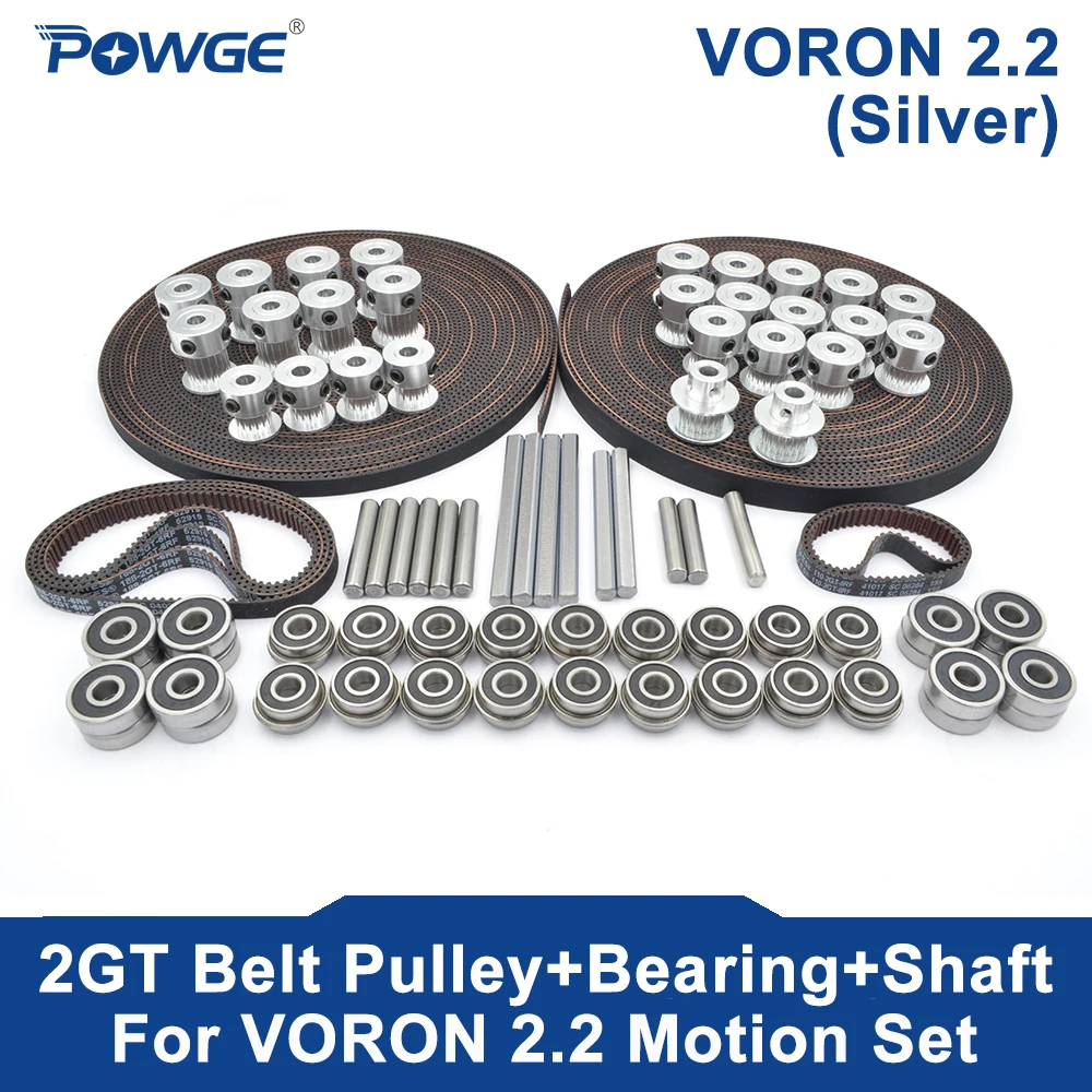 POWGE VORON V2.2 набор GT2 LL 2GT RF открытый ремень ГРМ 16T 20T шкив 110/188 петля пояс вал подшипник