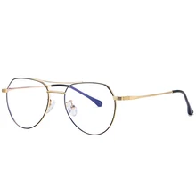 Новые металлические анти-Blu-ray очки модные художественные компьютерные очки унисекс Ретро плоское зеркало в раме классический синий светильник блокирующие очки